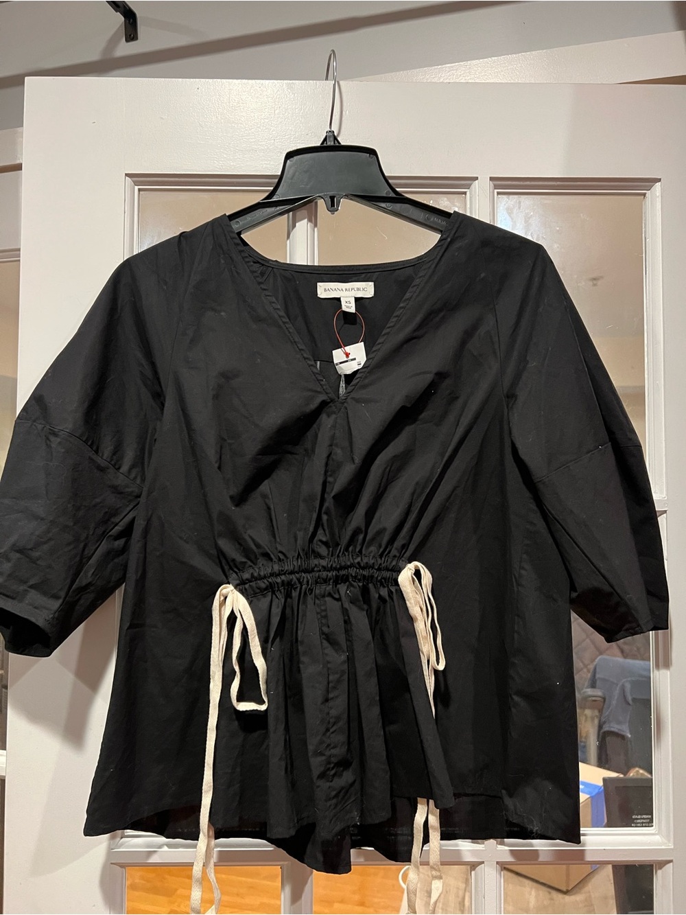 Banana Republic Black Drawstring-Waist Men's Top